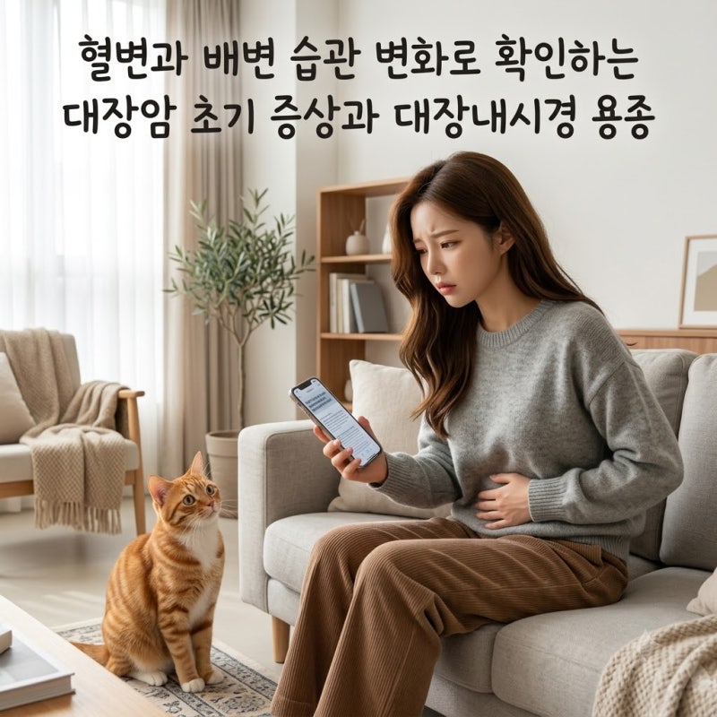 혈변과 배변 습관 변화로 확인하는 대장암 초기 증상과 대장내시경 용종