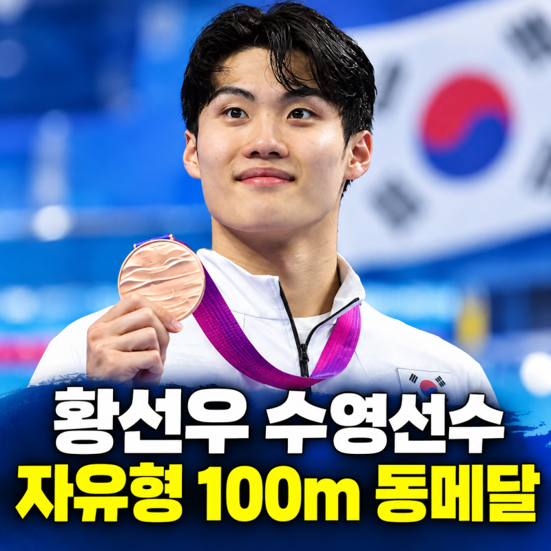 황선우 수영선수 아시안게임 자유형 100m 동메달 프로필 나이