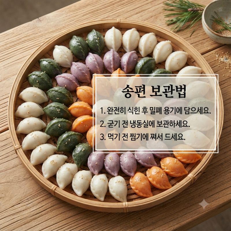 냉동 송편 맛있게 먹는 법｜보관·소분·해동 총정리