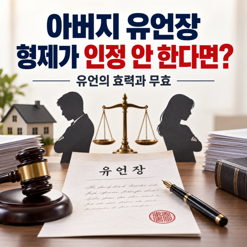 아버지가 유언장을 남겼는데 형제들이 인정하지 않는다면? 유언의 효력과 무효