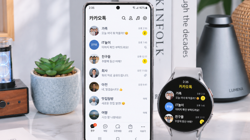 갤럭시 워치 8 7 6 5 4 카카오톡 설치 카톡 알림 기능 설정 방법