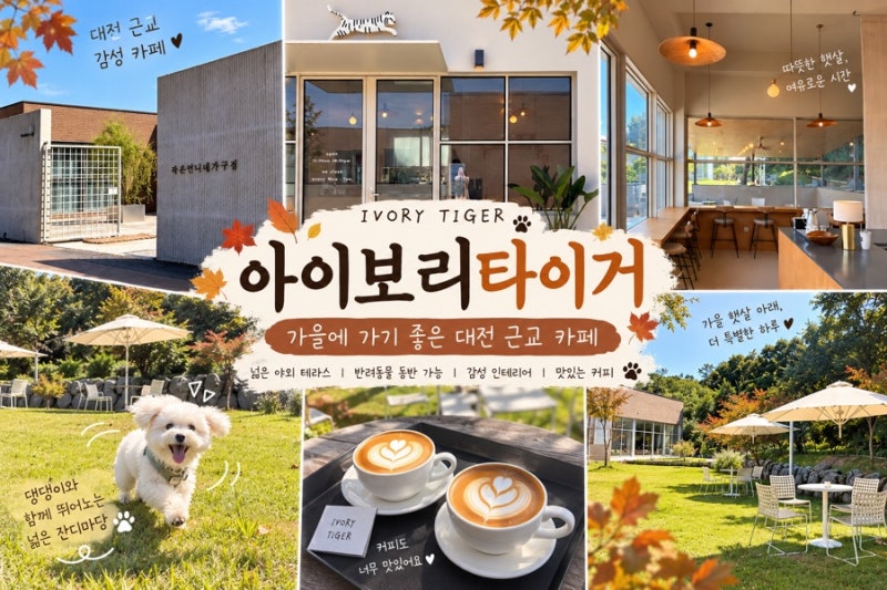 세종 아이보리타이거ㅣ가을에 가기 좋은 대전 근교 데이트, 세종 반려동물 동반 카페