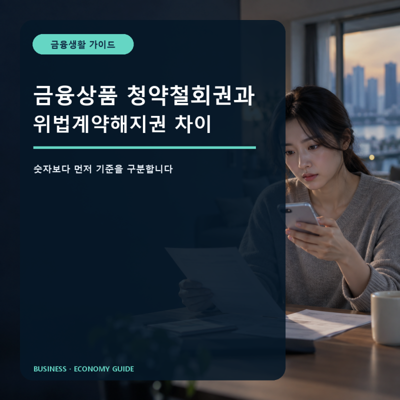 금융상품 청약철회권과 위법계약해지권, 무엇이 다를까요