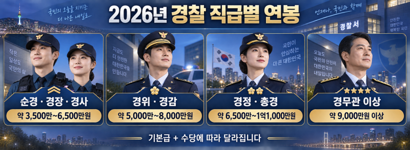 2026년 경찰 직급별 연봉