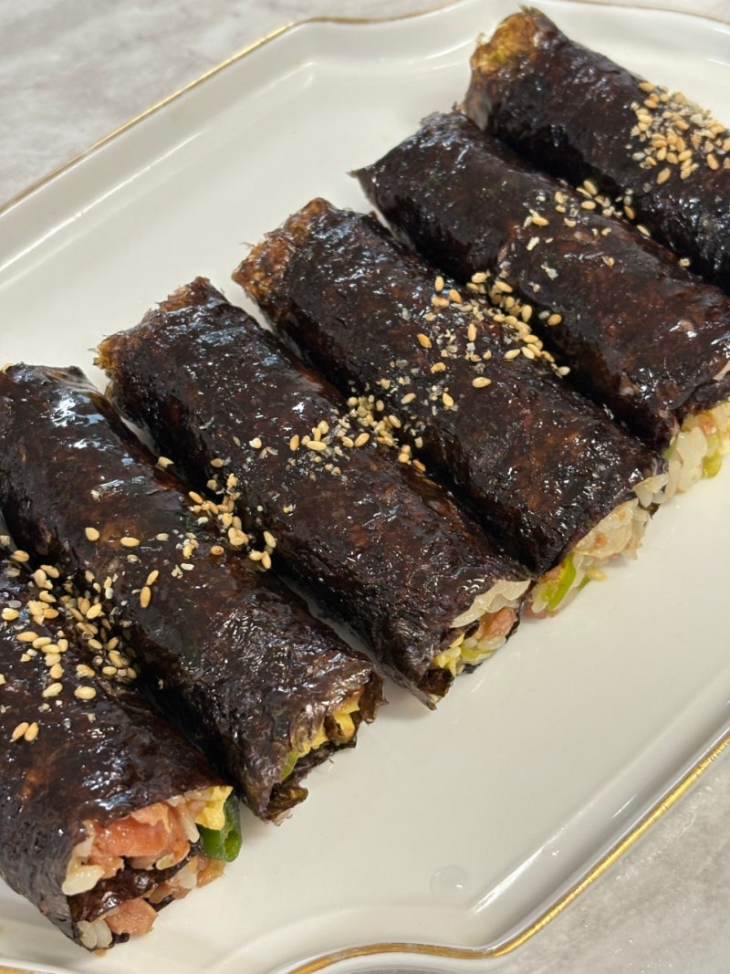 스팸 꼬마김밥 만들기 , 매운맛 청양고추김밥