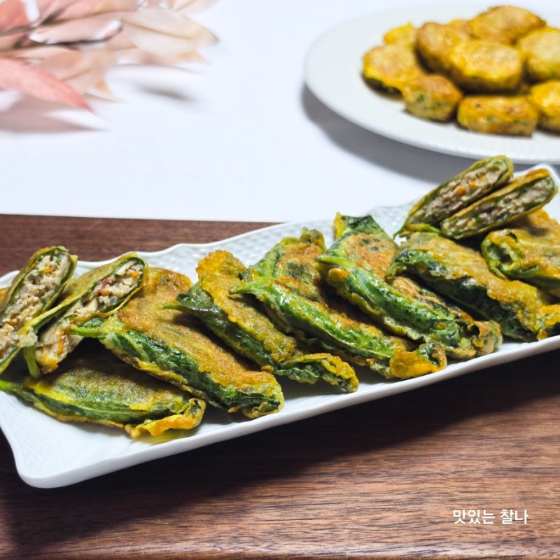 동그랑땡 반죽이 남았다면 꼭! 향긋한 깻잎전 레시피