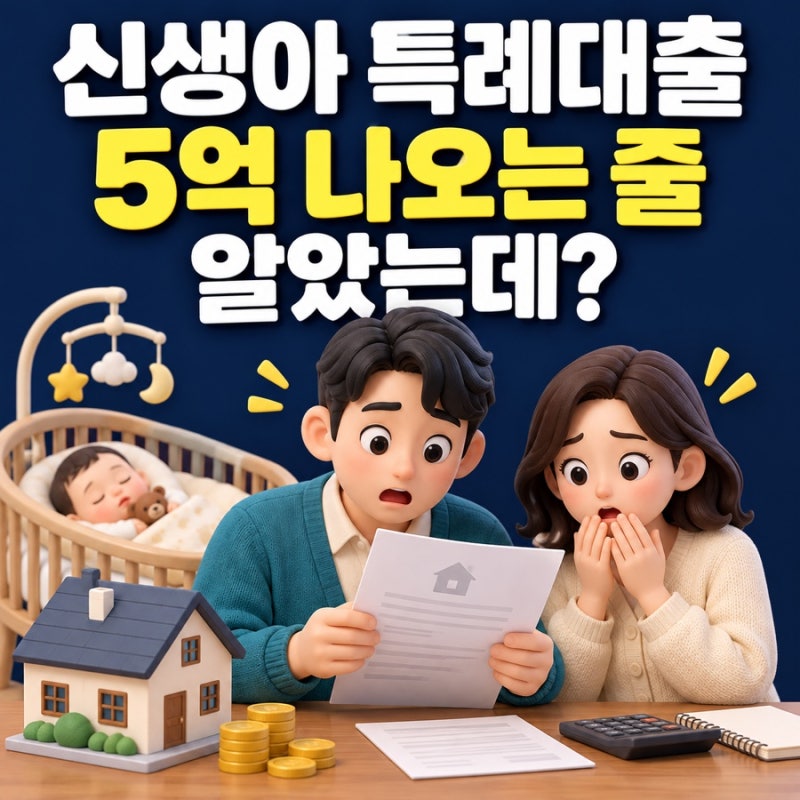 신생아 특례대출, “5억 나오는 줄 알았는데”… 집 계약 전 확인할 조건