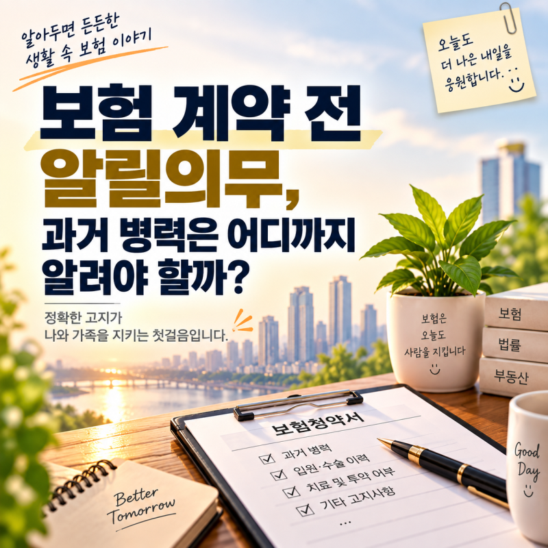 보험 계약 전 알릴의무, 구두로 말하면 소용없는 이유