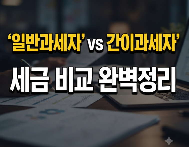 신규 창업자 필수 정보: 일반과세자 간이과세자 장단점 및 세금 비교