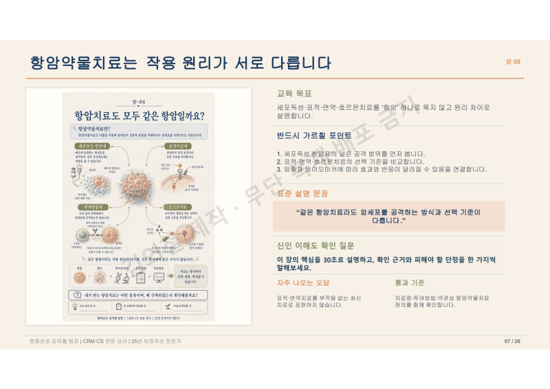 항암치료는 모두 같은 항암일까요? 코치가 가르쳐야 할 네 가지 원리 | 상담북 연재 05