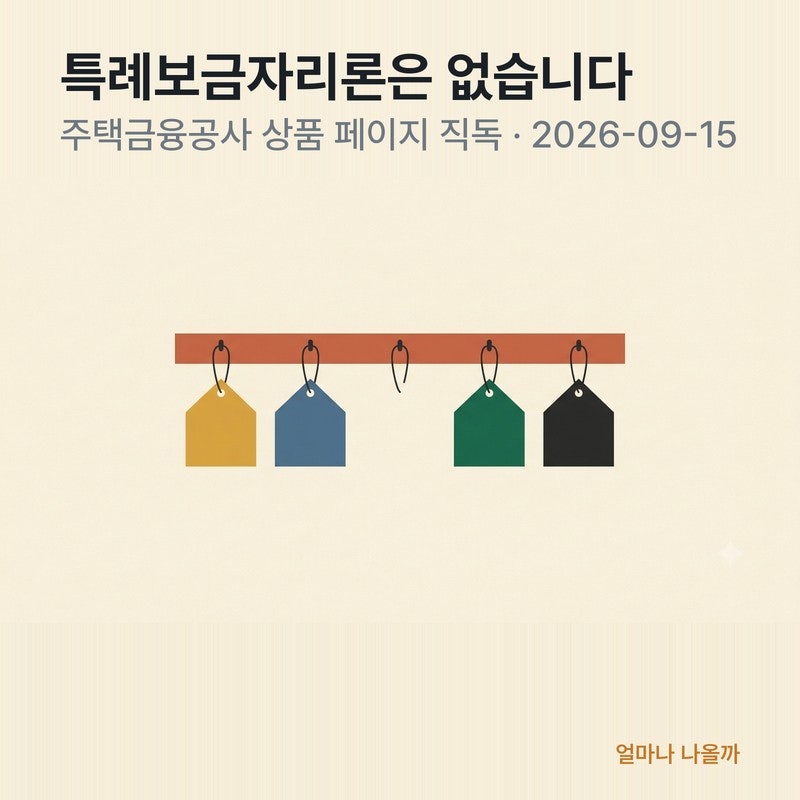 특례보금자리론은 끝났습니다 — 지금 남아 있는 보금자리론은 무엇인가