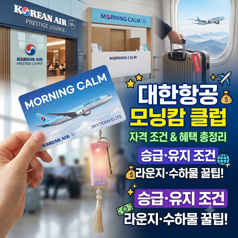 대한항공 모닝캄 클럽 자격 조건부터 혜택 총정리 (승급·유지·라운지 꿀팁)