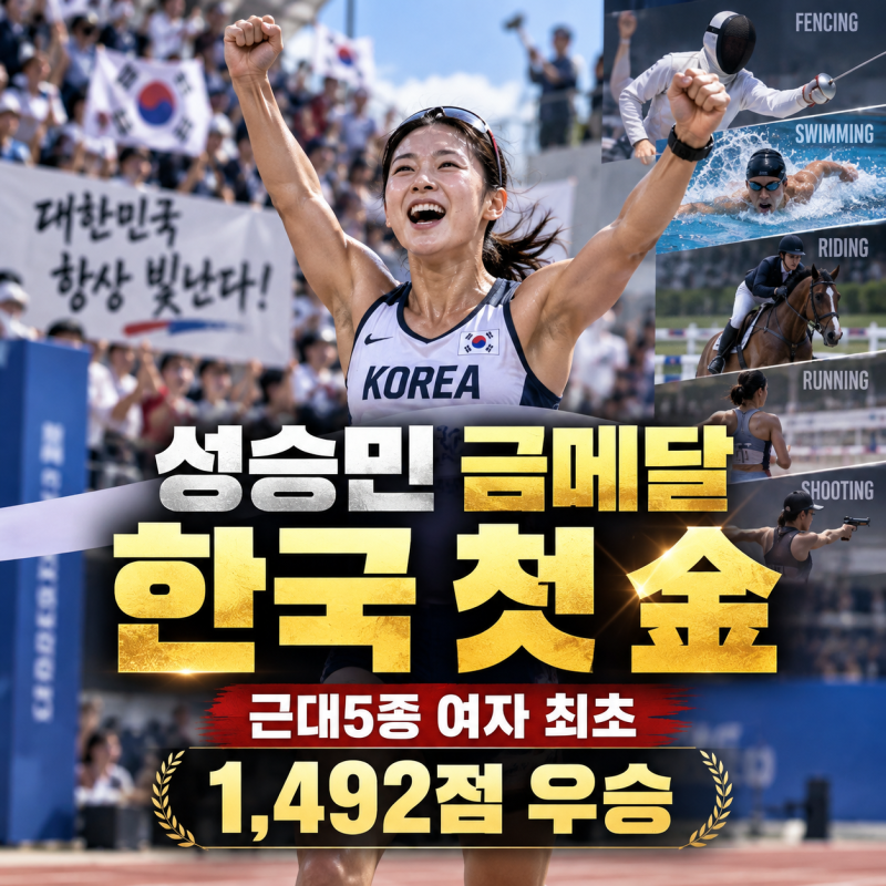 성승민 한국 첫 금메달｜근대5종 여자 최초 우승, 성승민 누구?