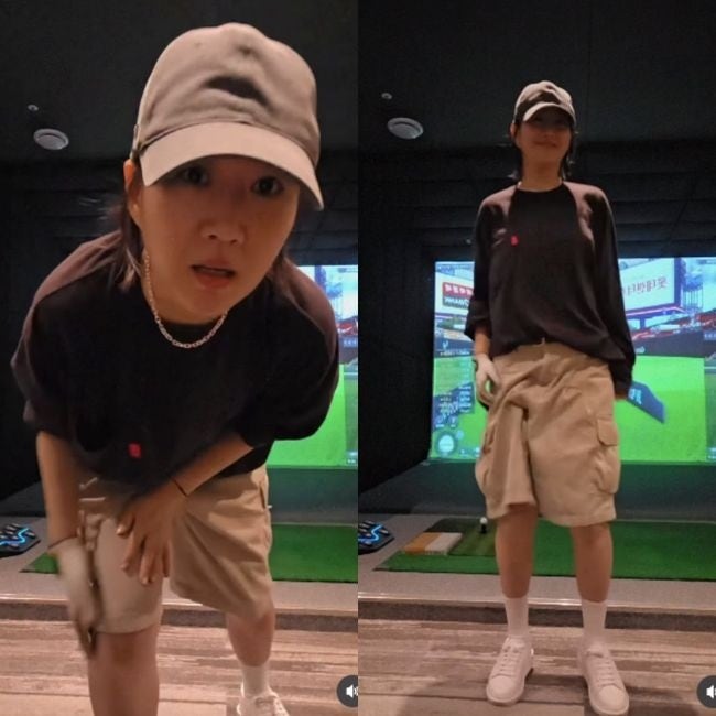장윤정, 리센느 제나 러브어택, 팬들 성화 못 이겨 골프장에서 47살 댄스 챌린지