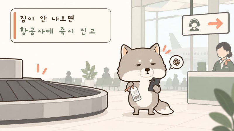 인천공항 위탁수하물 안 나올 때, 공항을 떠나기 전에 할 일