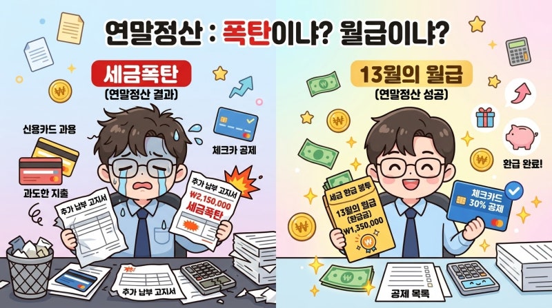 연말정산! 신용카드와 체크카드 소득공제 황금 비율 맞추기