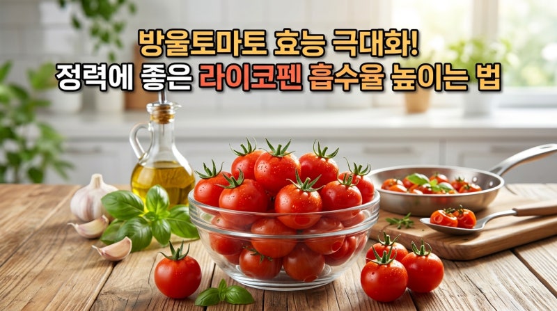 방울토마토 효능 극대화! 정력에 좋은 라이코펜 흡수율 높이는 법
