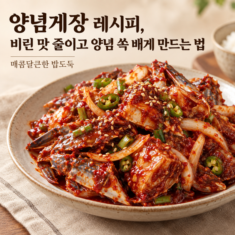 양념게장 레시피, 비린 맛 줄이고 양념 쏙 배게 만드는 법
