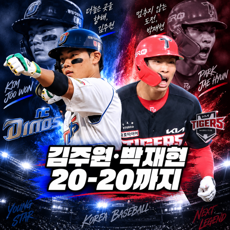 “홈런 2개와 3개” 김주원·박재현, 시즌 막판 20-20 가능할까