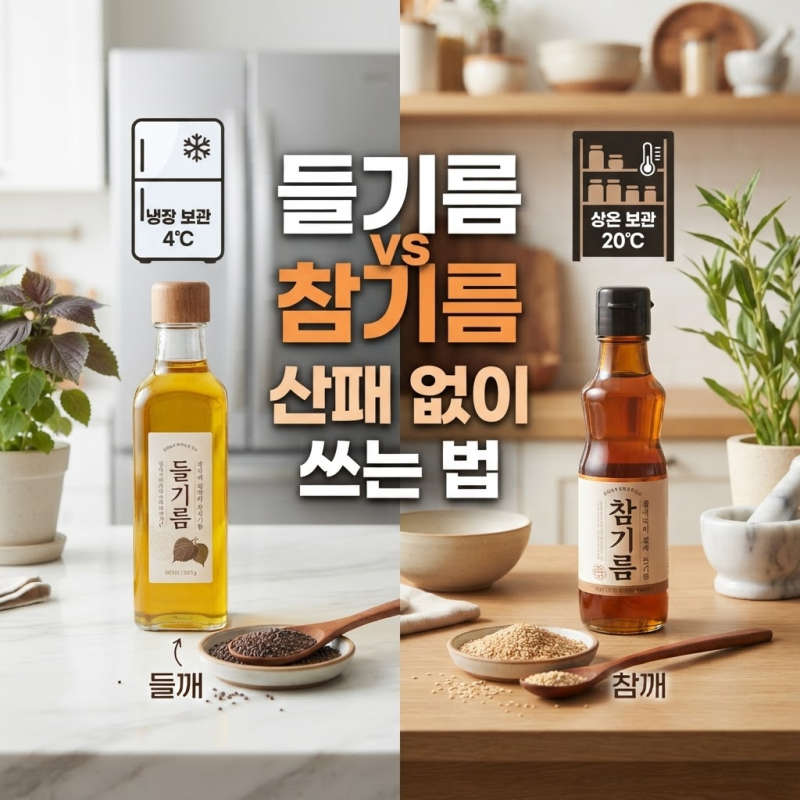 들기름 참기름 보관법과 발연점 차이 완벽 정리 (2026)