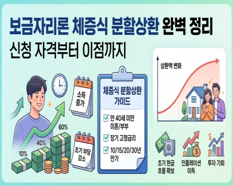 보금자리론 체증식 금리 계산 중도상환 상환방법