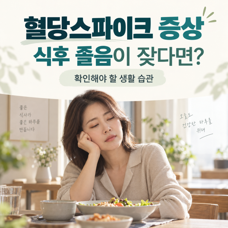 혈당스파이크 증상, 식후 졸음이 잦다면 확인할 점