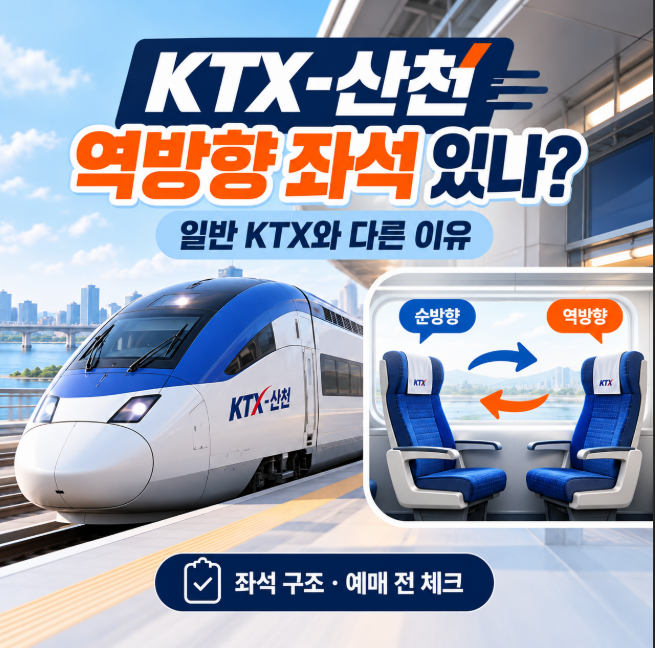 KTX-산천 역방향 좌석 있나? 일반 KTX와 다른 이유