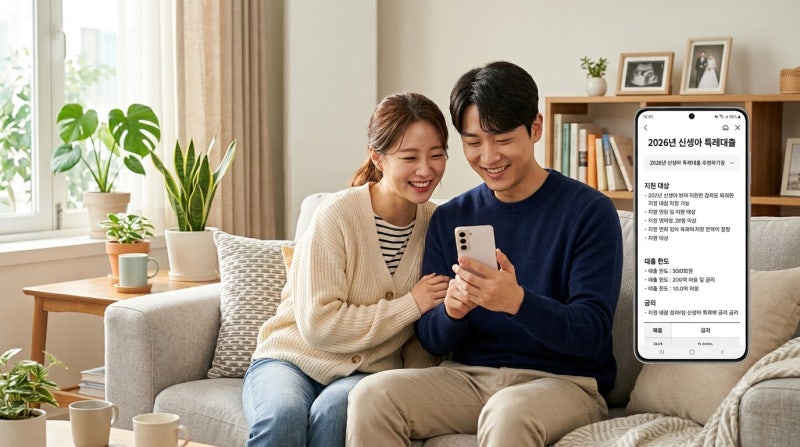 2026년 신생아 특례대출 조건 완벽 정리, 우리 부부도 대상에 포함될까?
