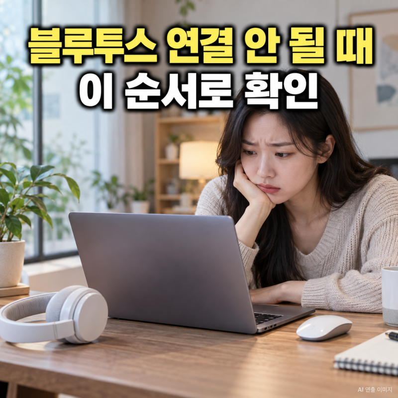 윈도우 11 블루투스 연결 안 될 때, 마우스·이어폰 확인 순서
