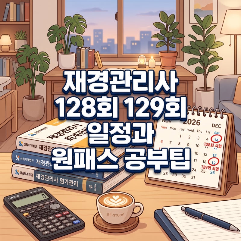 재경관리사 시험일정 연말 128회 129회 일정과 원패스 공부 팁