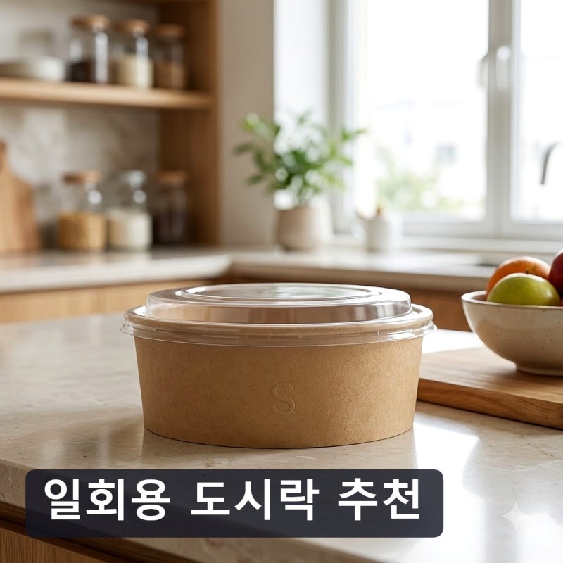 일회용 도시락 추천, 크라프트 용기 직접 써보니 예쁘고 튼튼하네요