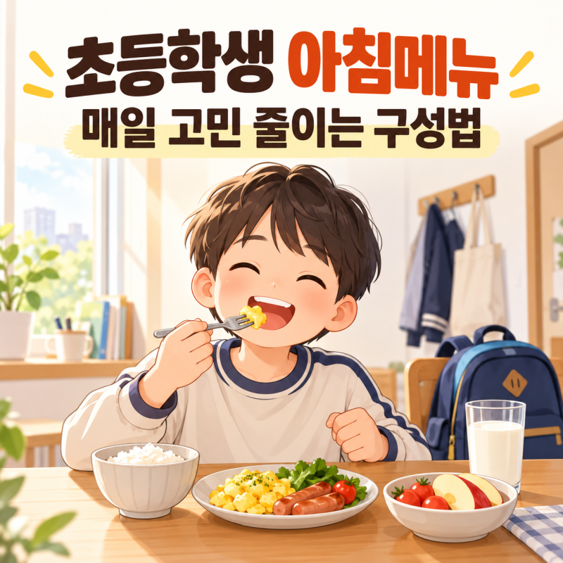 초등학생 아침메뉴, 매일 고민 줄이는 간단한 구성법