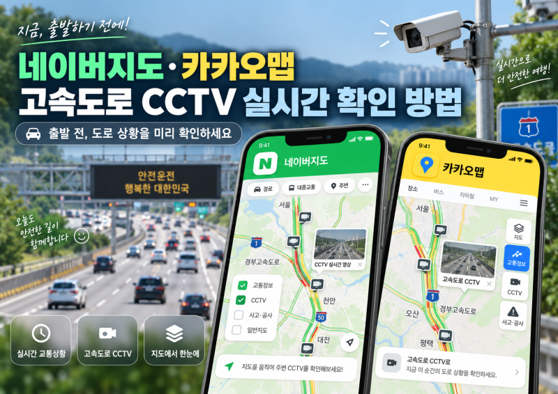 추석 고속도로 정체 피하는 법｜네이버지도·카카오맵 CCTV 활용법