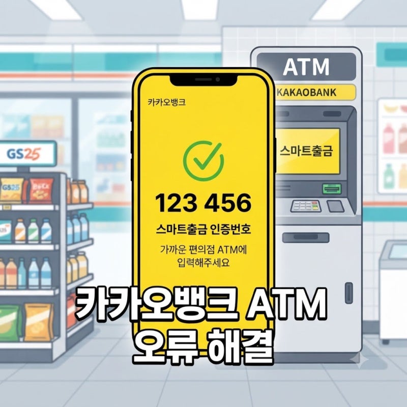급하게 현금 뽑아야 하는데? 카카오뱅크 ATM 스마트출금 오류 원인과 1분 해결법