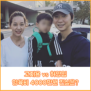고지용 허양임 양육비 분쟁 총정리 — 면접교섭·아이 사진 사용까지, 지금 무슨 일이 벌어지....