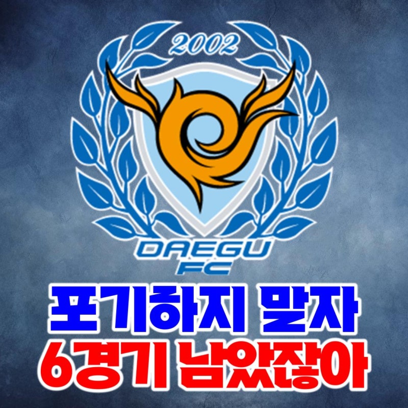 대구FC 4위는 지켜서 다행이다.
