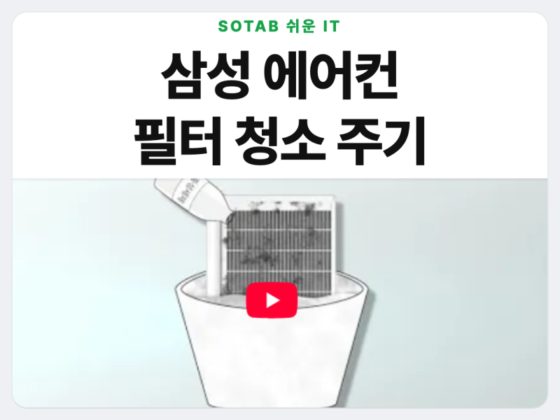 삼성 에어컨 필터 청소, 극세 2주·PM1.0 3개월·중성세제 30분