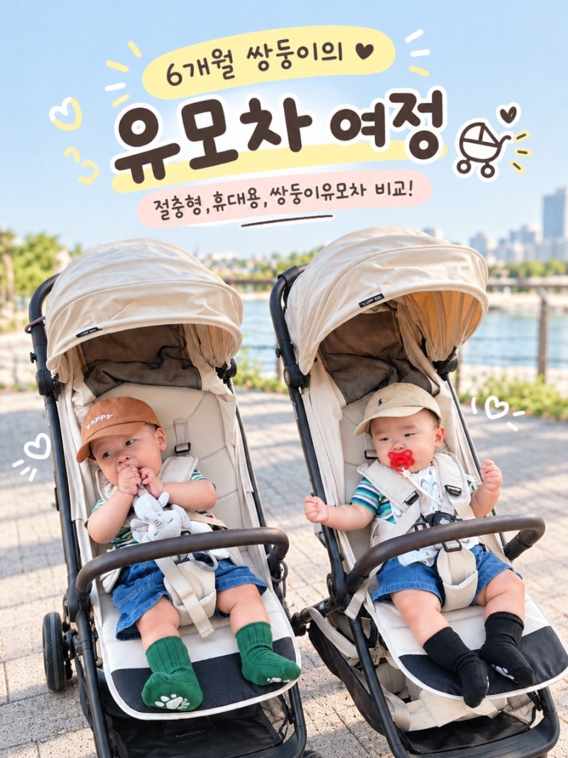 6개월 쌍둥이 유모차 추천? 휴대용·절충형·쌍둥이유모차 직접 써본 후기