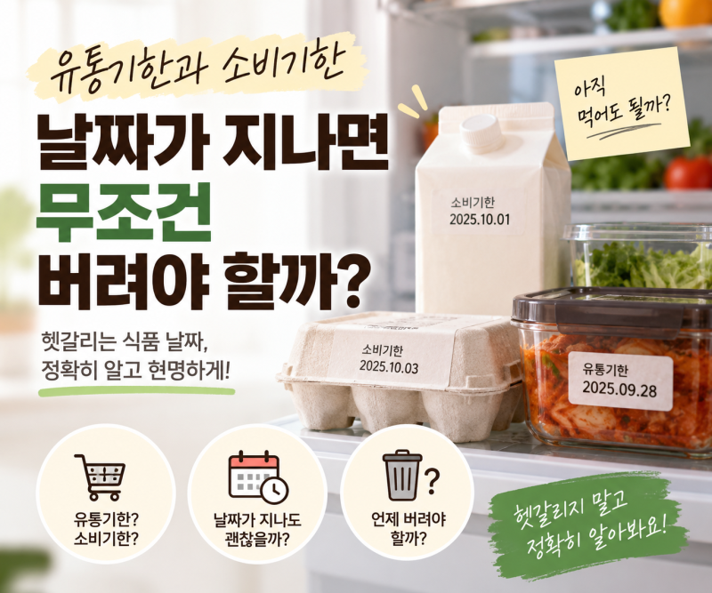 유통기한과 소비기한, 날짜가 지나면 무조건 버려야 할까?