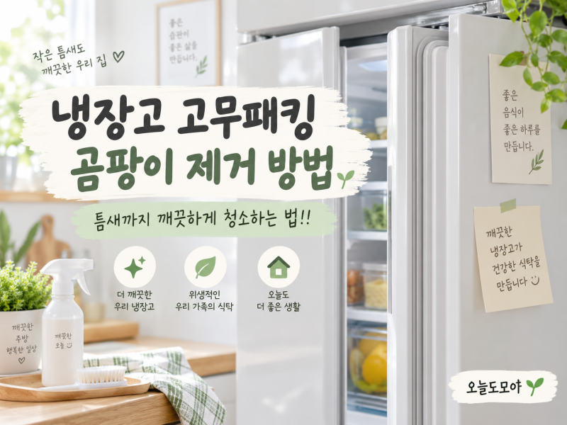 냉장고 고무패킹 곰팡이 제거 방법, 틈새까지 깨끗하게 청소하는 법!!