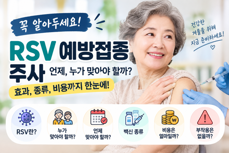 RSV 예방접종 주사, 언제-누가-비용은?