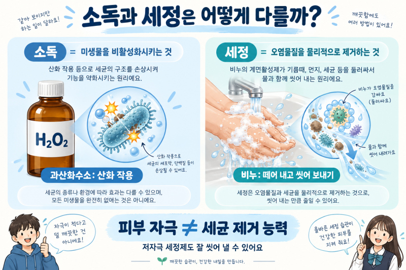 독한 비누가 세균도 더 잘 없앨까? 과산화수소와 비누로 배우는 생활 속 화학