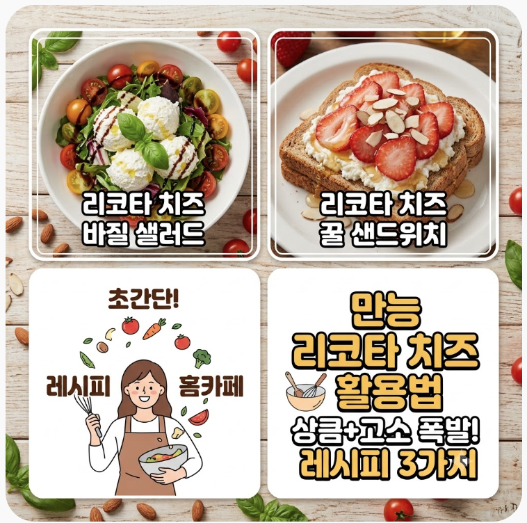 리코타 치즈를 활용한 간단 레시피 추천!