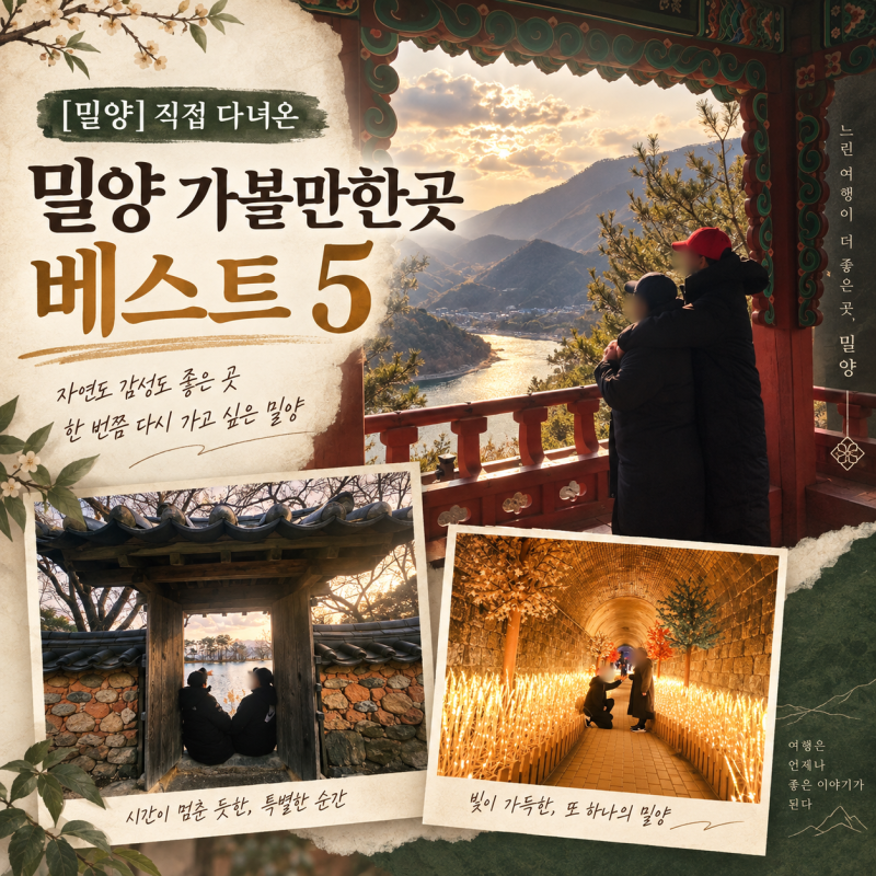 밀양 가볼만한곳 베스트 5 인생샷 명소 직접 다녀온 밀양여행지
