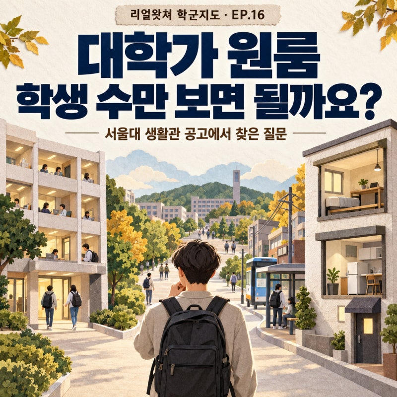 EP.16 | 대학가 원룸, 학생 수만 세면 놓치는 것—서울대 기숙사 공고를 열어보니