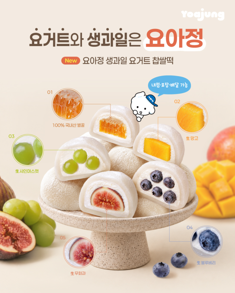 [요아정] 요아정 생과일 요거트 찹쌀떡 신메뉴 5종 총정리｜가격·종류·파는 곳·한정 판매 ....