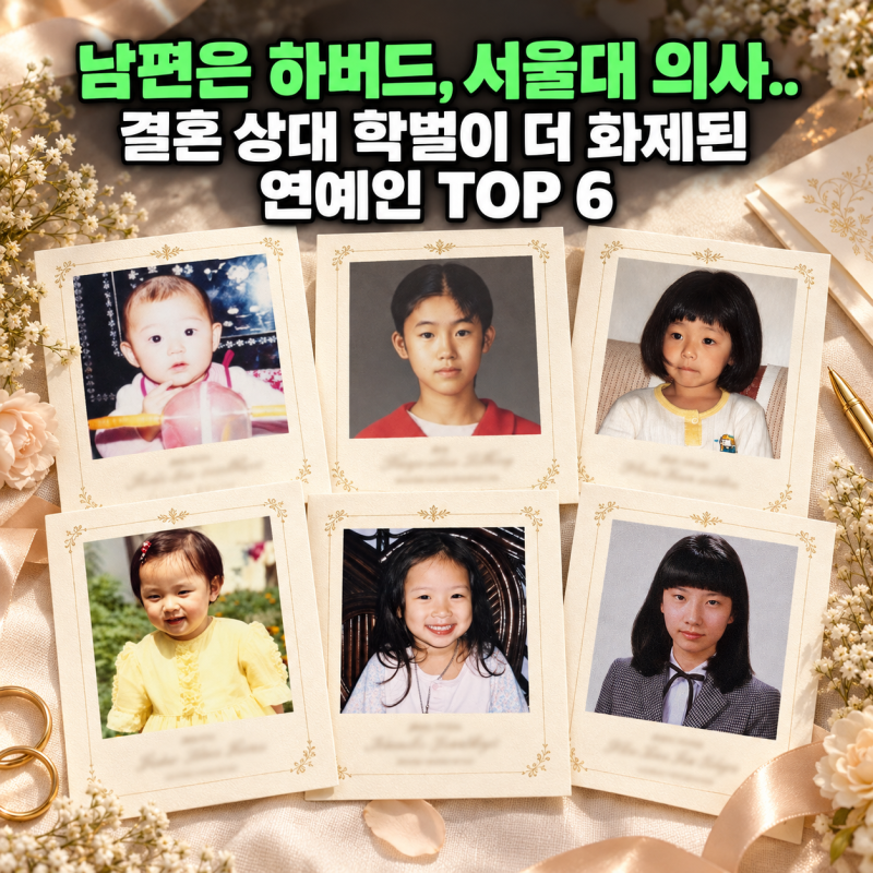"남편은 하버드, 서울대 의사, 고려대 CEO.." 결혼 상대 학벌이 더 화제된 연예인 TOP 6