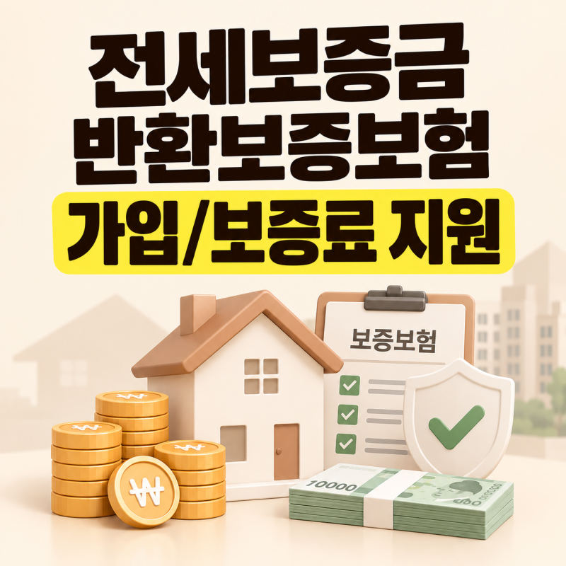 전세보증금 반환보증보험 가입 요건과 가입 방법, 보증료 지원 총정리