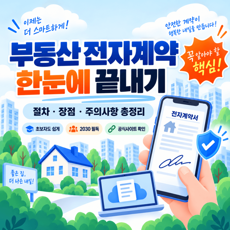 부동산전자계약시스템 계약방법부터 확정일자,실거래신고 까지 한번에