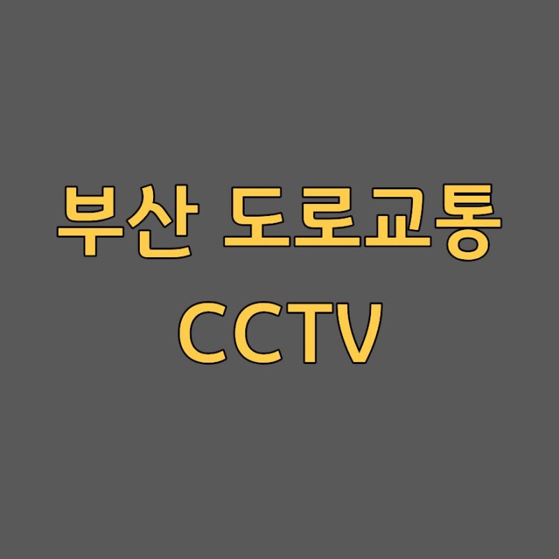 부산 도로교통 CCTV 라이브 보기 2026｜실시간 교통상황 및 도로 열람 안내